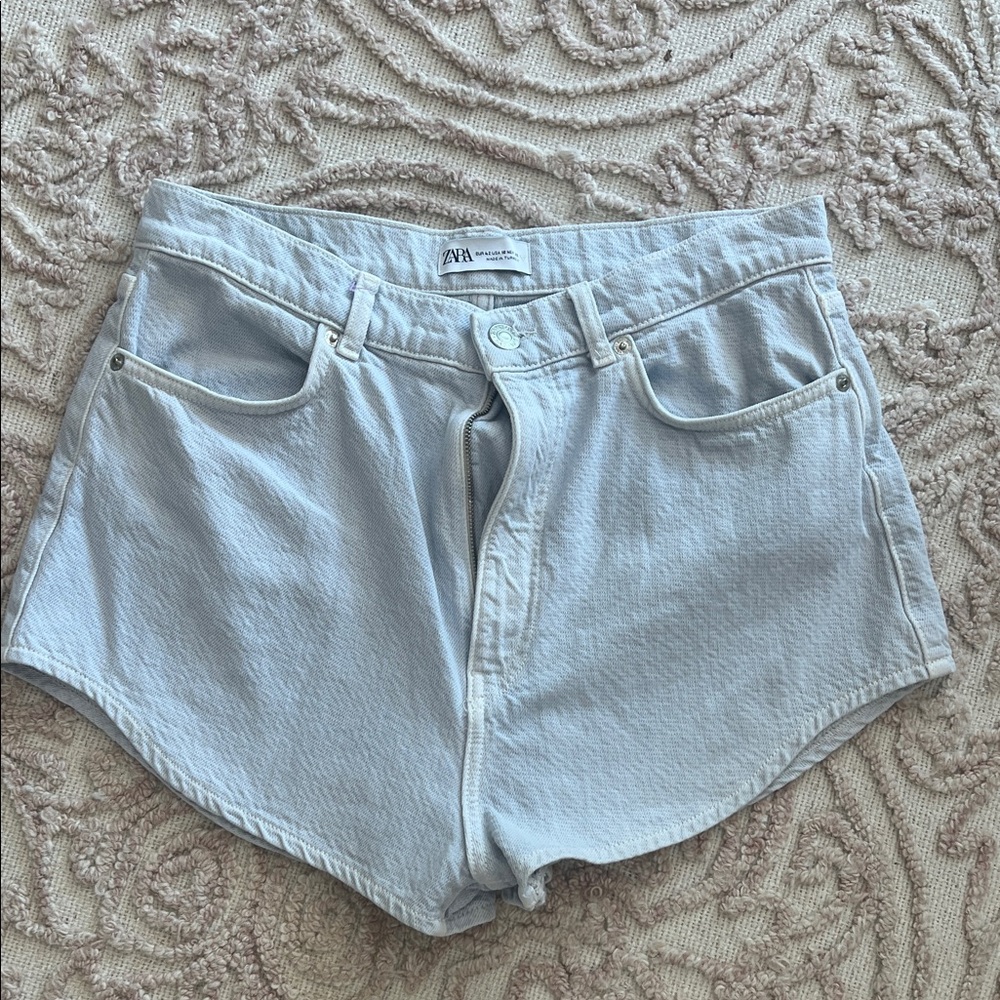 Zara Light Blue Jean Shorts